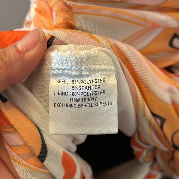 Princess Polly Viviana 70s Mod Swirly Print Cutout Halter Ruched Mini Dress - Picture 10 of 12